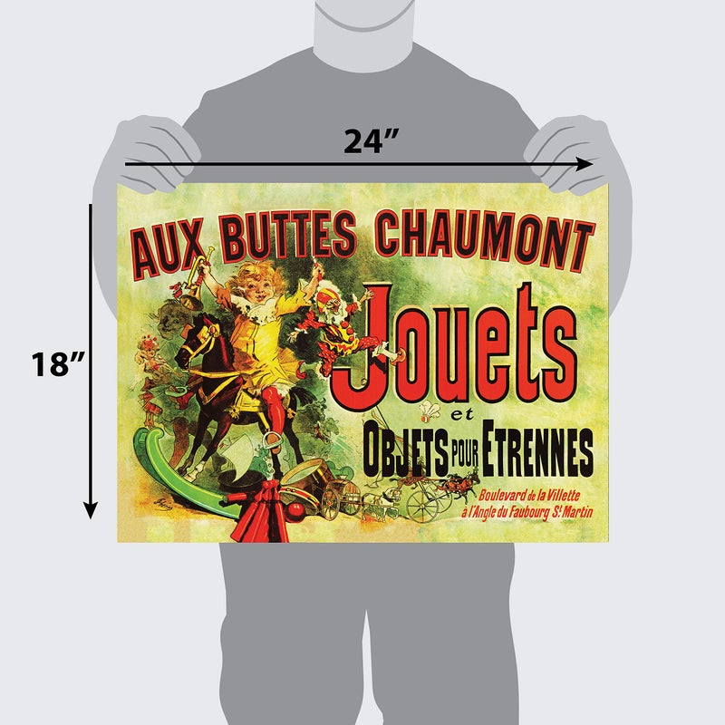 Palace Learning PalaceLearning Poster Toys (as seen in Monica's Apartment on Friends) - Aux Buttes Chaumont Jouets by Jules Cheret 1885 - Vintage Art Print Antique 18" x 24" Laminated - Image 2